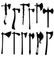 Set battle axes vector image