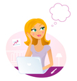 Office woman vector image