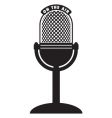 Retro microphone vector image