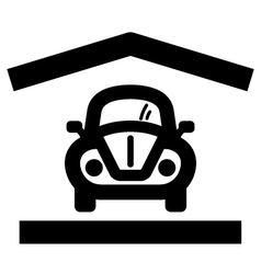 Home garage icon vector image