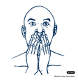 Scared or surprised man Scared or surprised man vector image