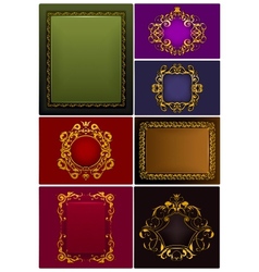 Vintage frame on black Royalty Free Vector Image