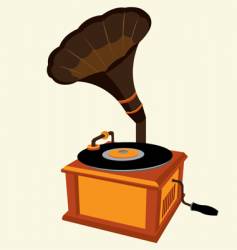 Antique record player vector image