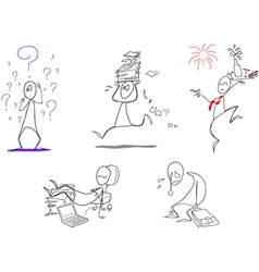 Humorous clip arts vector image