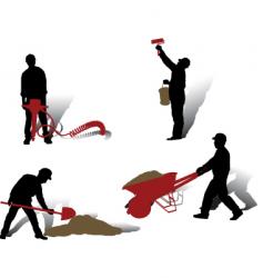 Workers collection vector image