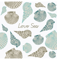 Seashells Seamless background vector image