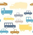 Cars and trucks seamless pattern vector image