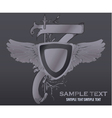 Vintage emblem with shield vector image