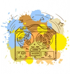 Musical player vector image