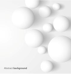 Abstract 3D white spheric background vector image