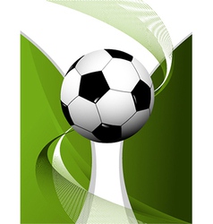 Abstract football background with cup vector image