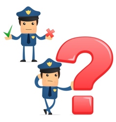 Cartoon policeman vector image
