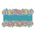 Floral ethnic frame hand-drawn vector image