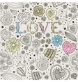 Valentines card Flowers Seamless pattern vector image