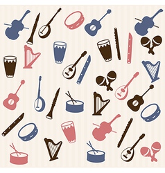 Music elements seamless pattern vector image