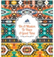 Seamless colorful pattern in tribal style vector image