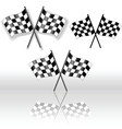 Checkered flags crossed vector image