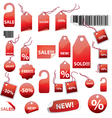 Retail tags on white vector image