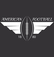 American football or rugby ball with wings sport vector image