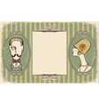 Vintage portraits background Vintage portraits background vector image