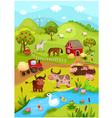 Farm card vector image