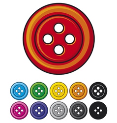 Set of sewing buttons vector image