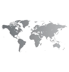 Silver World map vector image