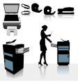 Office photocopiers vector image