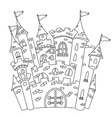 Outlined castle vector image