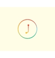Abstract letter J logo design template Colorful vector image