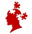 People head with puzzles vector image