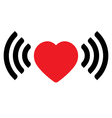 Love via internet vector image