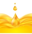 Yellow liquid oil background Yellow liquid oil background vector image