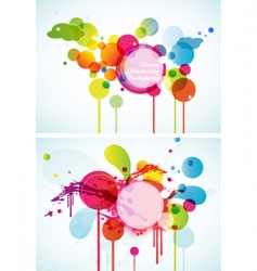Set of abstract colored circles vector image