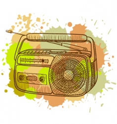 Tape recorder vector image