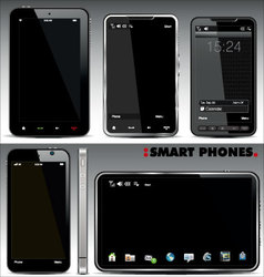 Smart phones set vector image