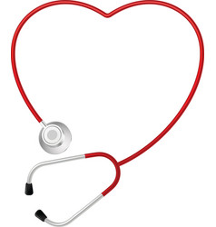 Stethoscope heart symbol vector image