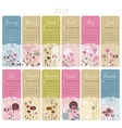 Floral Calendar vector image