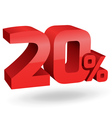 20 percent digits vector image