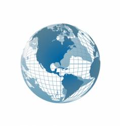 World map globe vector image