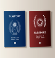 Passport set vector image