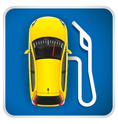Gas Station Road Sign Gas Station Road Sign vector image
