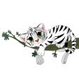 Tiger is on a branch vector image