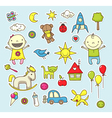 Baby stickers vector image