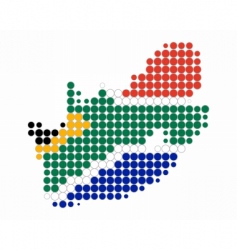 South Africa map and flag vector image