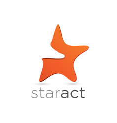 Figurative star emblem design vector image