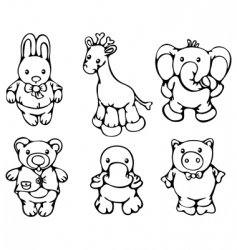 Cute animals vector image