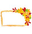 Grunge frame with autumn leaves Grunge frame with autumn leaves vector image