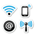 Wifi network internet zone icons set vector image