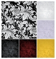 Seamless Wallpaper Pattern set of six colors vector image